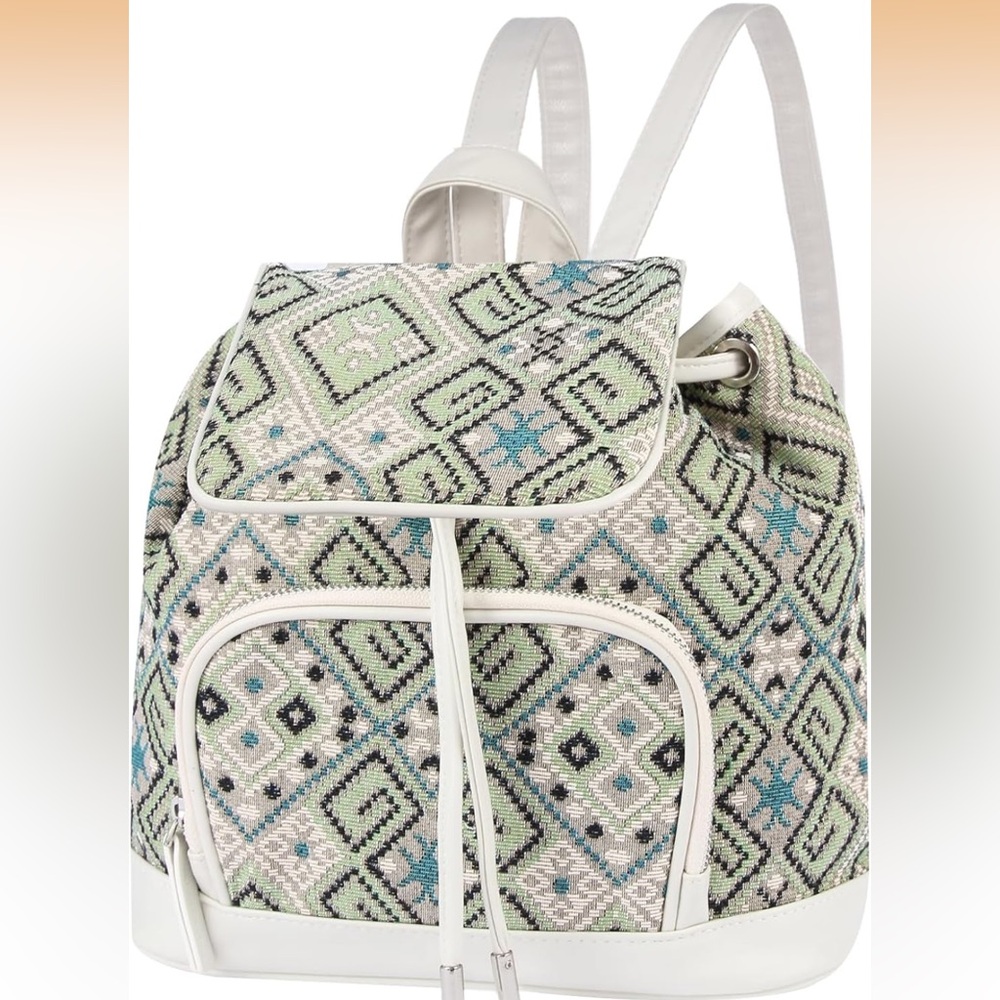 Boho Geometric Patterned Backpack